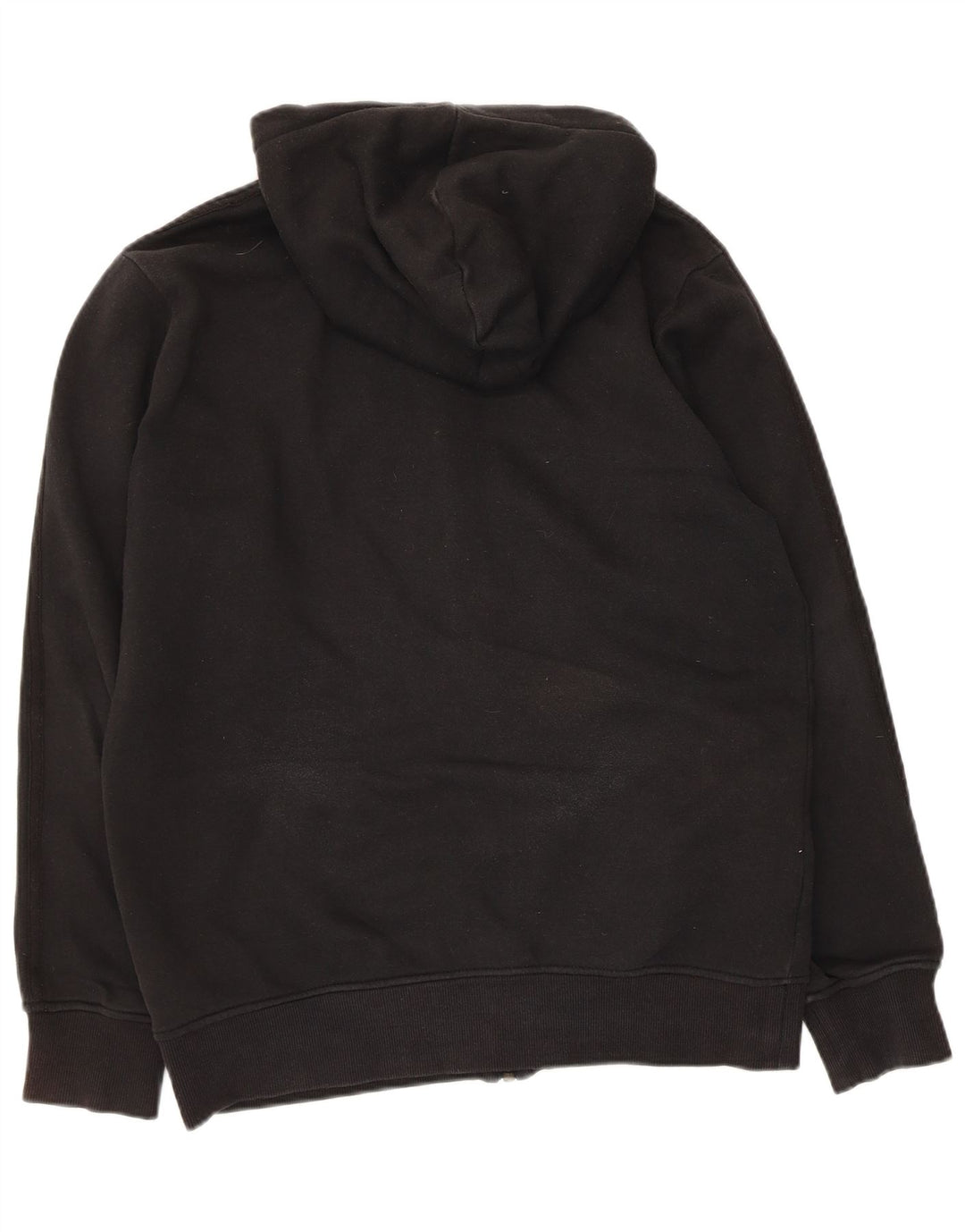 Adidas - Sudadera con capucha y cremallera para hombre, algodón negro mediano