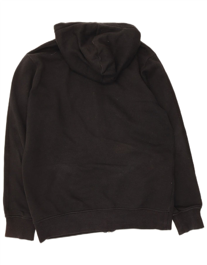Adidas - Sudadera con capucha y cremallera para hombre, algodón negro mediano