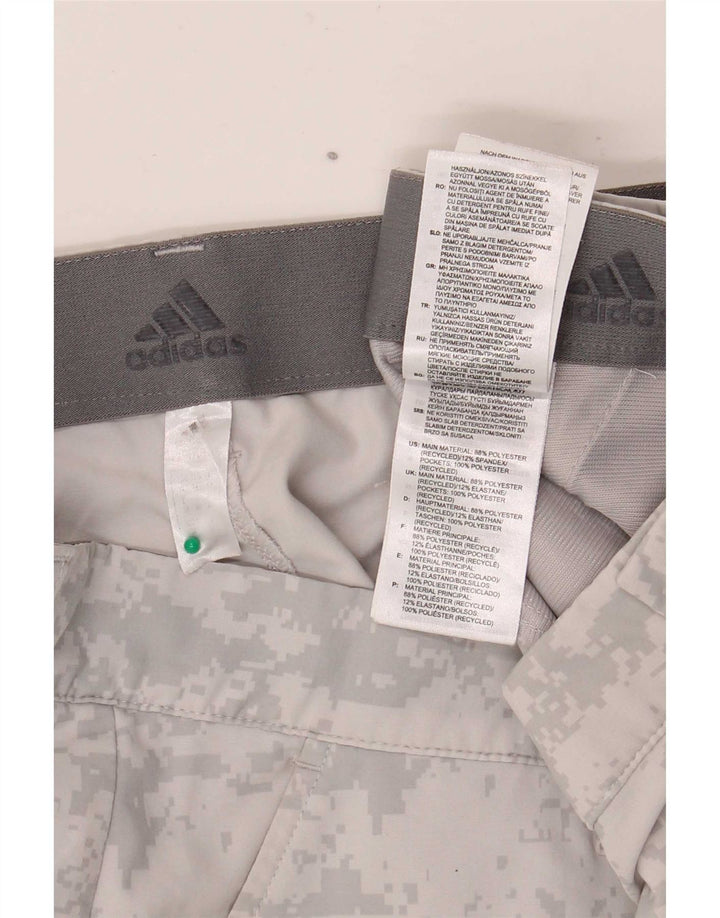 Pantalones cortos deportivos Adidas para hombre, poliéster de camuflaje gris grande