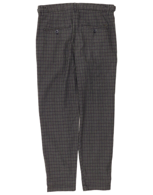 Zara Pantalón chino cónico para hombre EU 38 Small W30 L27 Blue Check