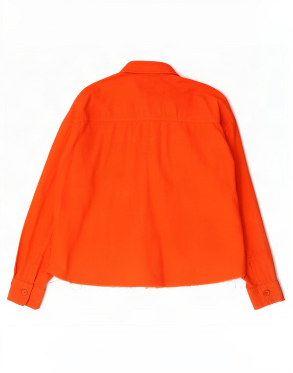 Topshop Chaqueta utilitaria holgada para mujer UK 10 Small Naranja Algodón