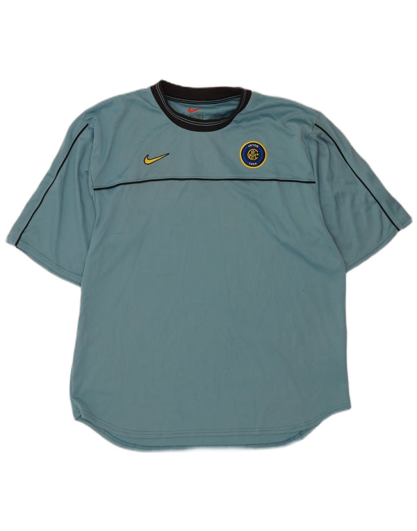 Nike Inter Milan Camiseta Top UK 42/44 Grande Azul Poliéster