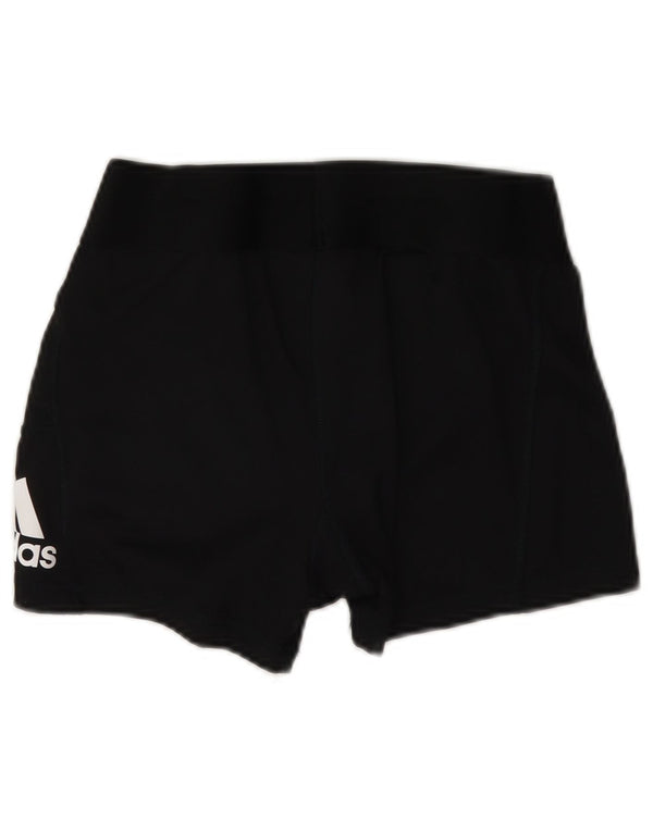 Adidas Pantalones cortos deportivos gráficos para mujer UK 12 Mediano Negro Poliéster