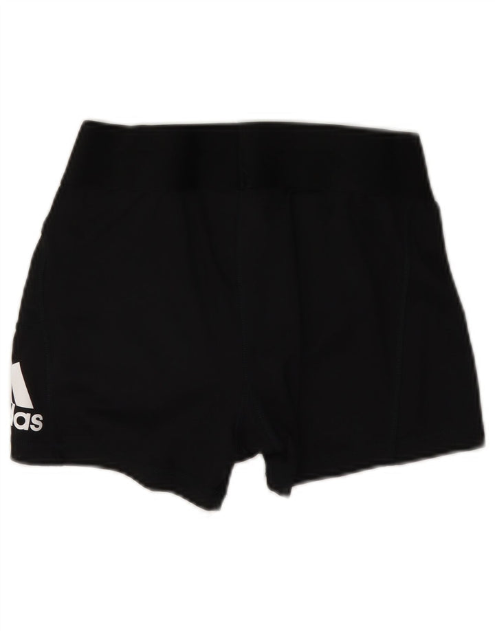 Adidas Pantalones cortos deportivos gráficos para mujer UK 12 Mediano Negro Poliéster