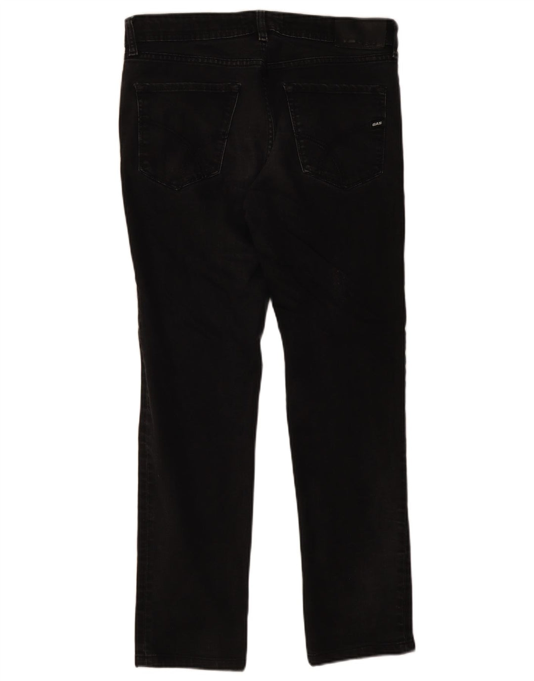 Vaqueros rectos para hombre Gas W34 L29 Algodón negro