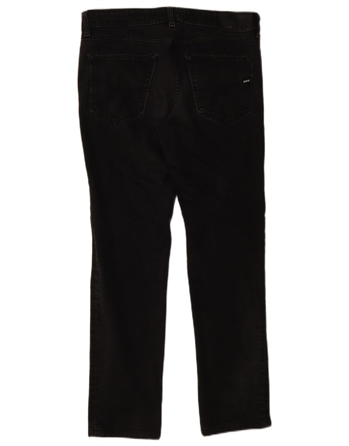 Vaqueros rectos para hombre Gas W34 L29 Algodón negro