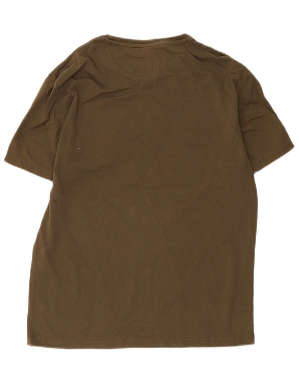 Timberland Camiseta Slim Fit para Hombre Top Small Khaki Cotton