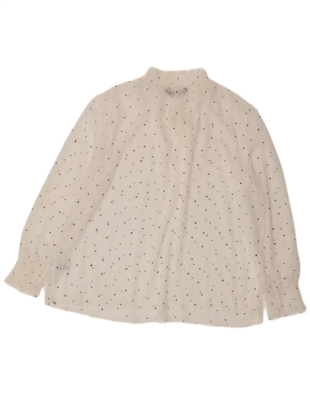 Marks & Spencer Blusa de manga larga para mujer UK 40 XL Blanco manchado