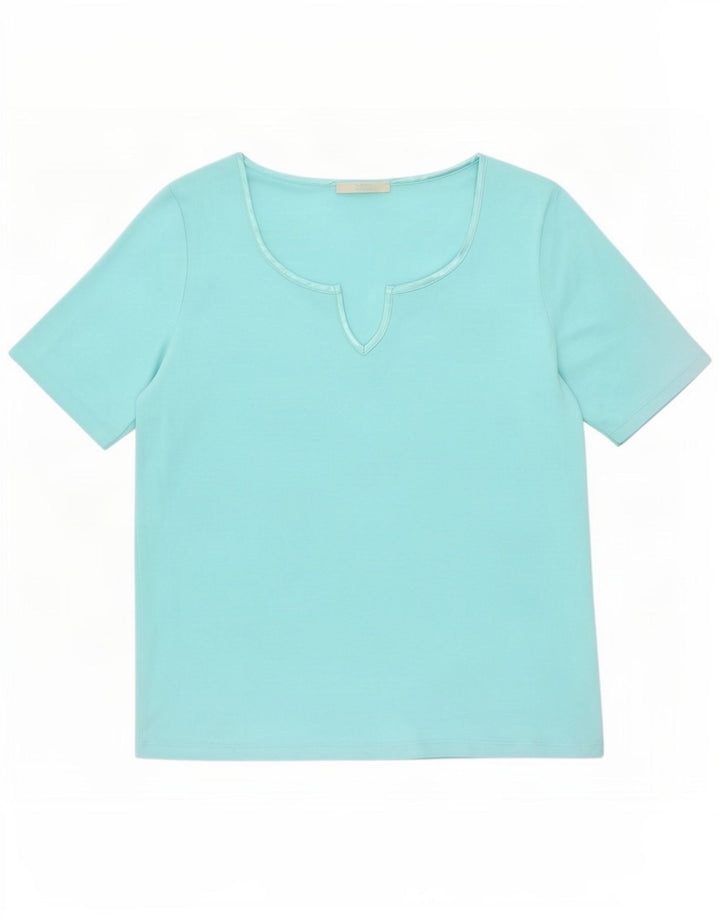 Marks & Spencer Camiseta para mujer Top UK 44 Medio Turquesa Poliéster