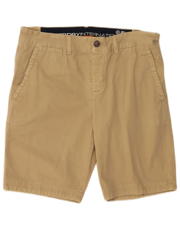 Superdry Chinos Cortos Para Hombre Medium W32 Algodón Beige