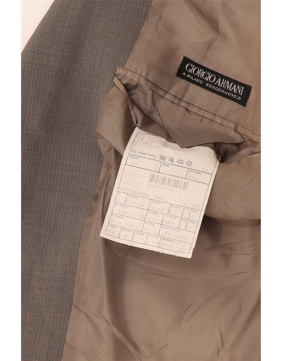 Giorgio Armani Chaqueta tipo blazer de 3 botones para hombre IT 54 2XL Lana gris