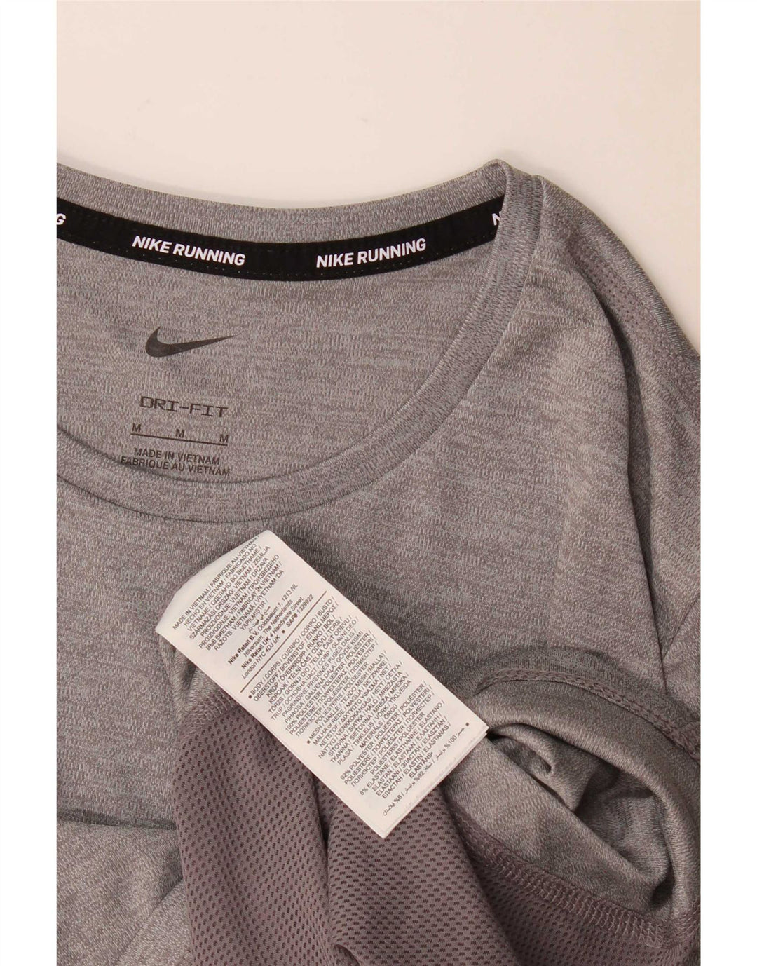 Camiseta Nike Dri Fit para mujer UK 40 Poliéster color block gris medio