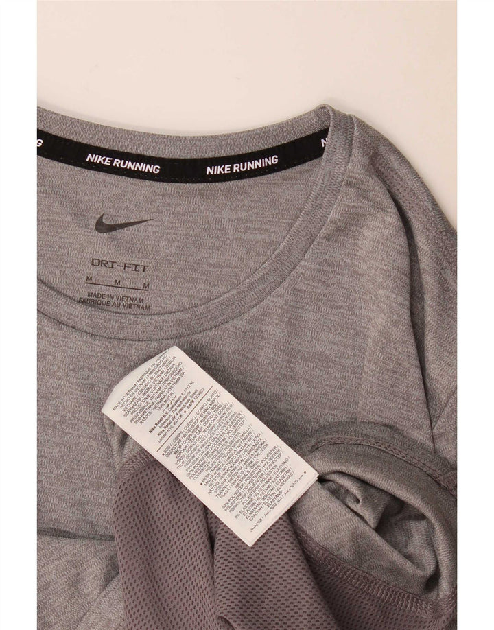 Camiseta Nike Dri Fit para mujer UK 40 Poliéster color block gris medio