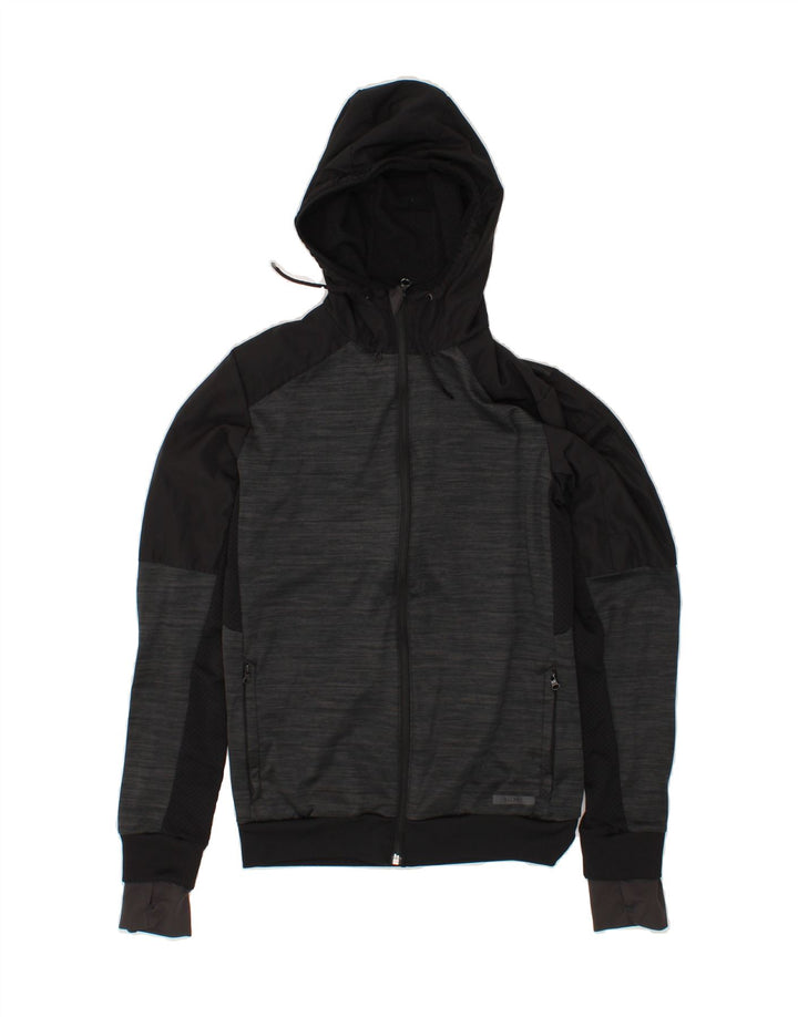 DECATHLON Mens Zip Hoodie Sweater Small Grey Colourblock Polyester Vintage Decathlon and Second-Hand Decathlon from Messina Hembry 