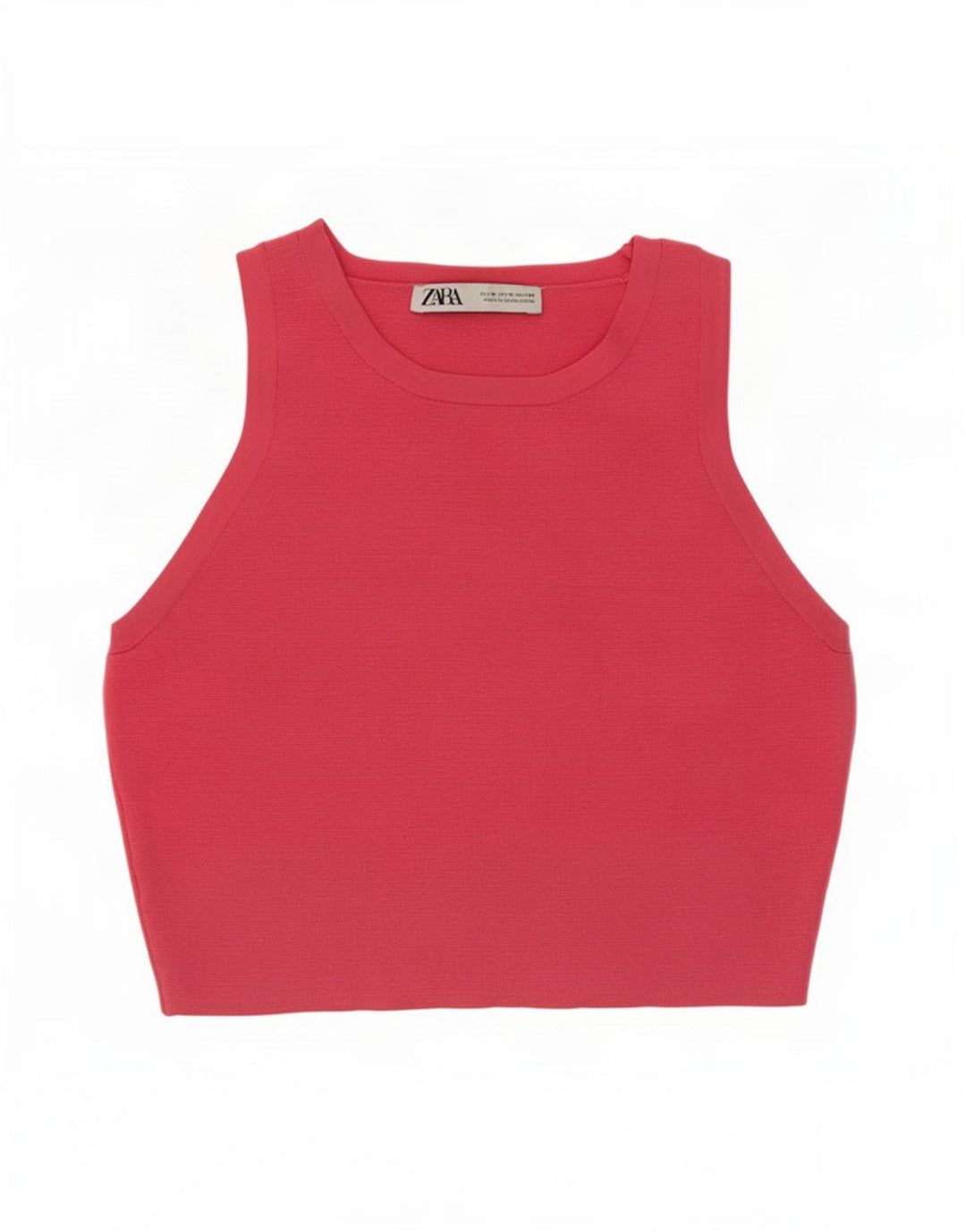 Zara Mujer Crop Chaleco Top Reino Unido 42 Medio Rosa
