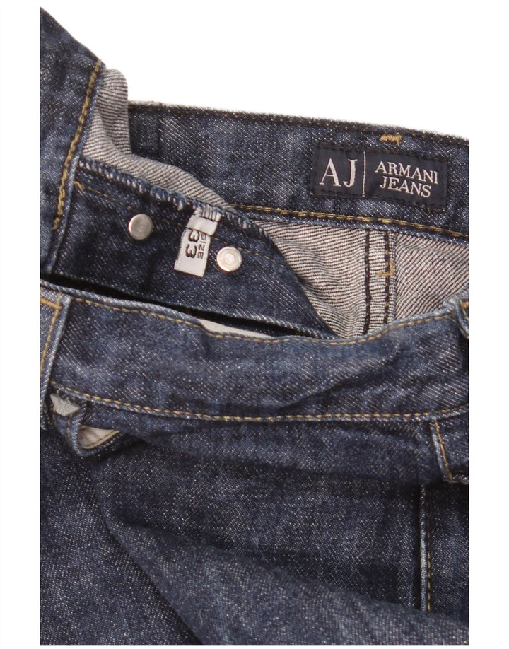 Vaqueros Armani Hombre Rectos W33 L36 Azul Marino Moteado