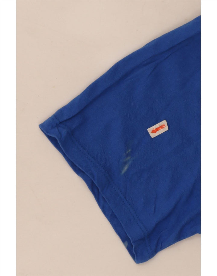 Nike Camiseta de corte atlético para hombre, talla grande, algodón azul