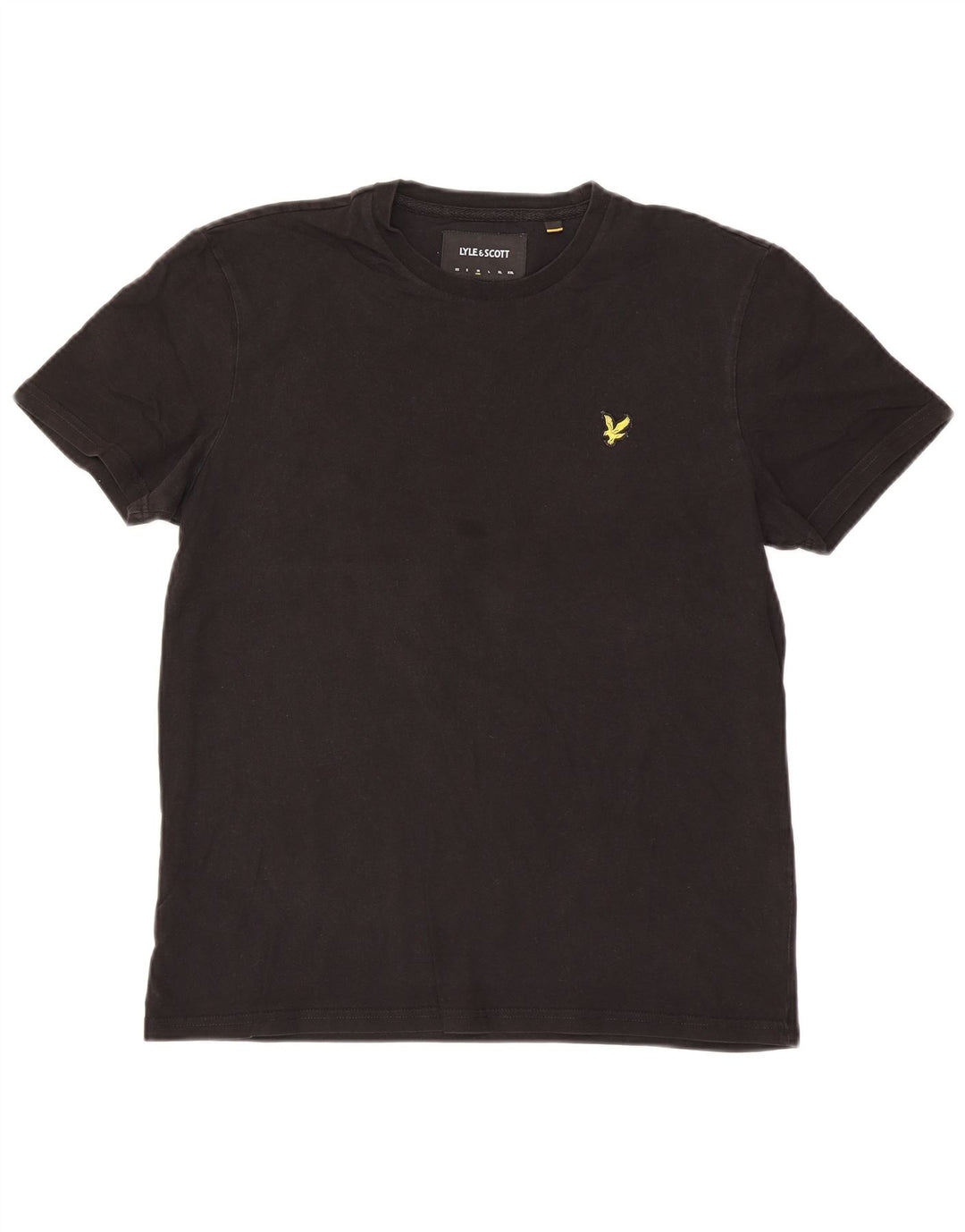 Lyle & Scott Camiseta para hombre Top Medium Black Cotton