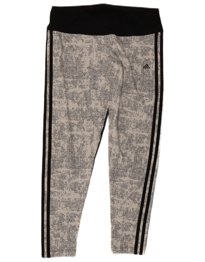 Adidas Leggings Climalite para mujer Reino Unido 44 Grande Negro Colorblock Poliéster