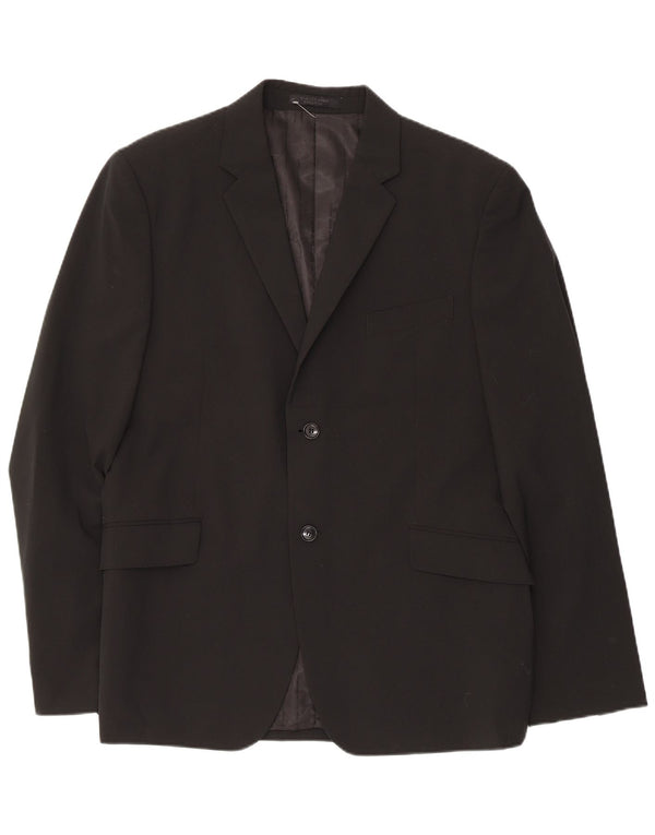 Jack & Jones Chaqueta tipo blazer de 2 botones para hombre IT 56 3XL Poliéster negro