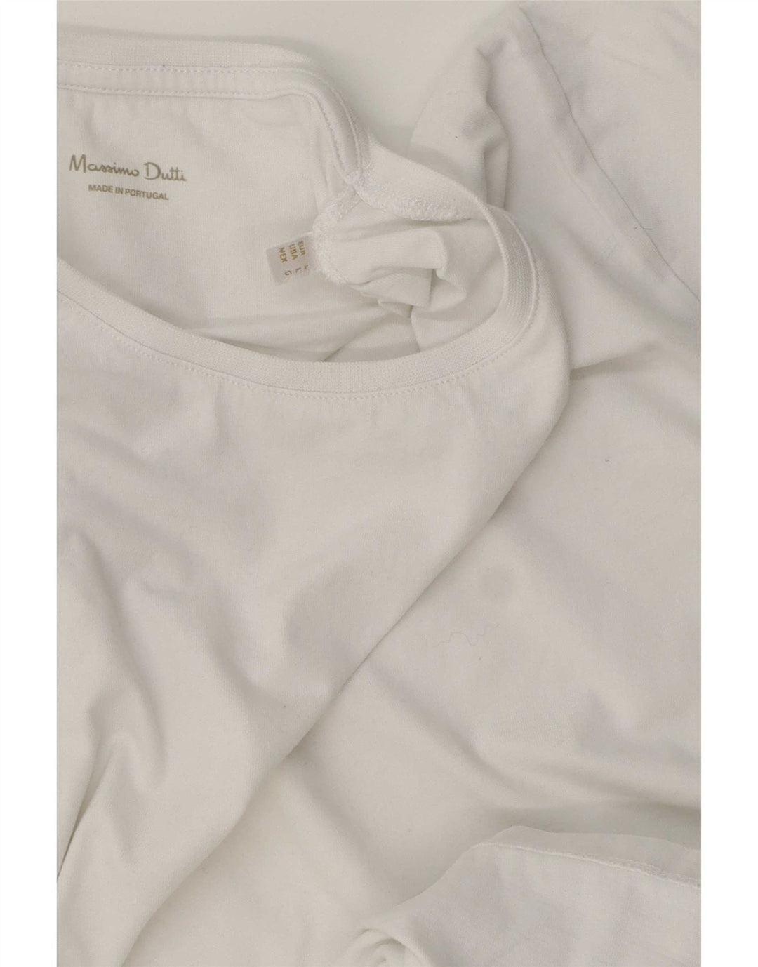 Camiseta Massimo Dutti Mujer Top Grande Blanco