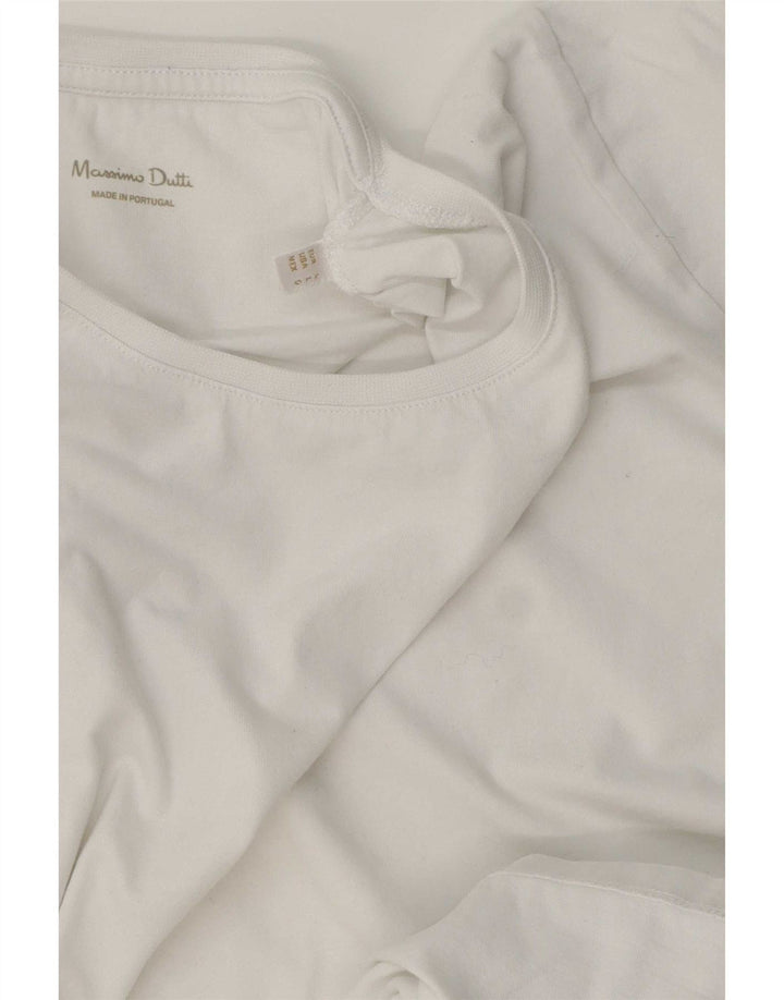 Camiseta Massimo Dutti Mujer Top Grande Blanco