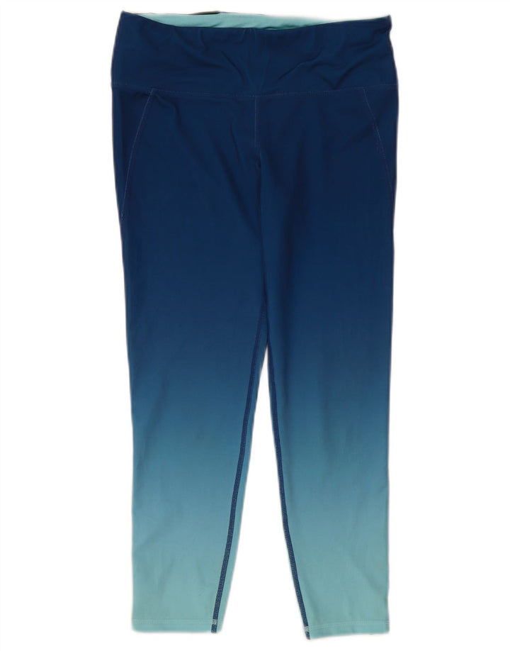 Leggings cortos para mujer Gap UK 40 Poliéster con bloques de color azul pequeño