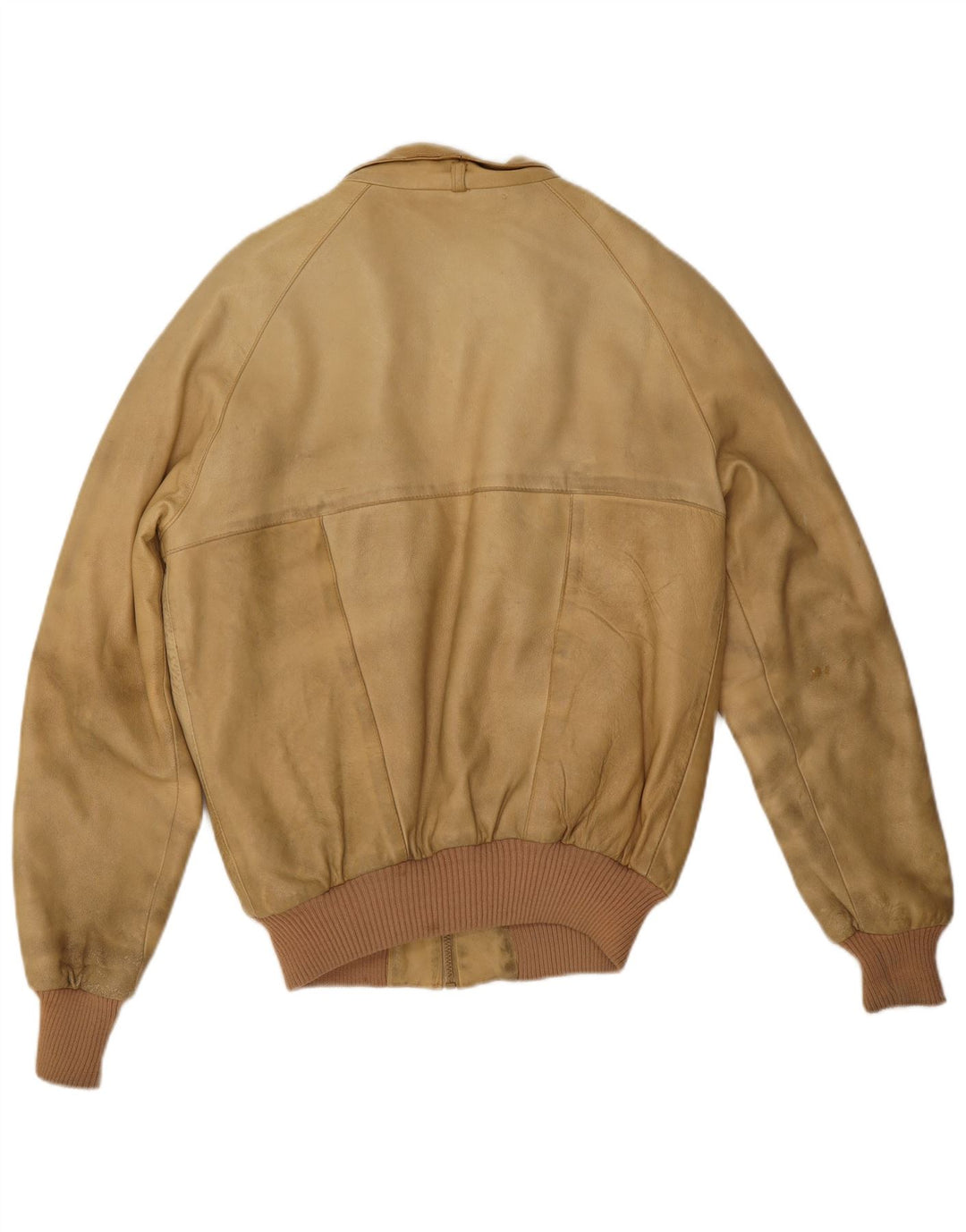 Vintage hombres Sherpa chaqueta de cuero IT 52 XL cuero beige