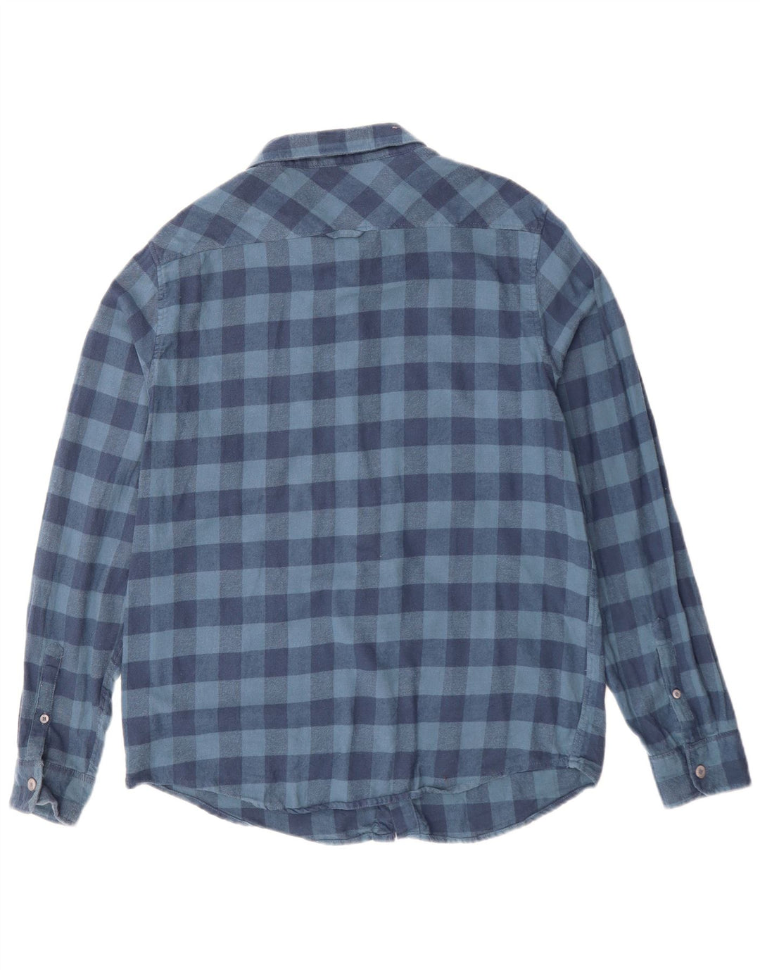 BILLABONG Camisa de Franela de Algodón a Cuadros Azul Grande para Hombre