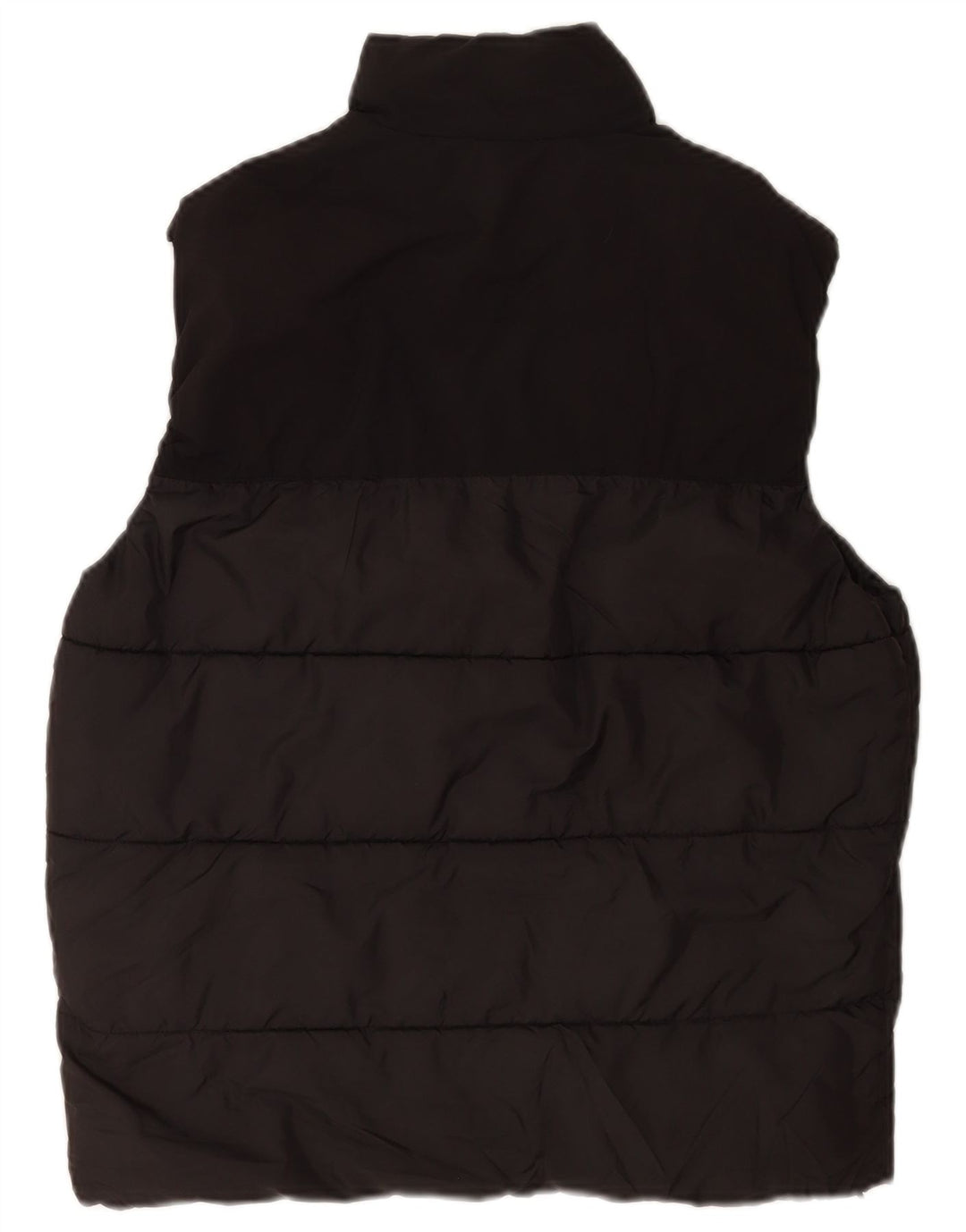 Zara Mens Chaleco Acolchado UK 36 Pequeño Poliéster Negro