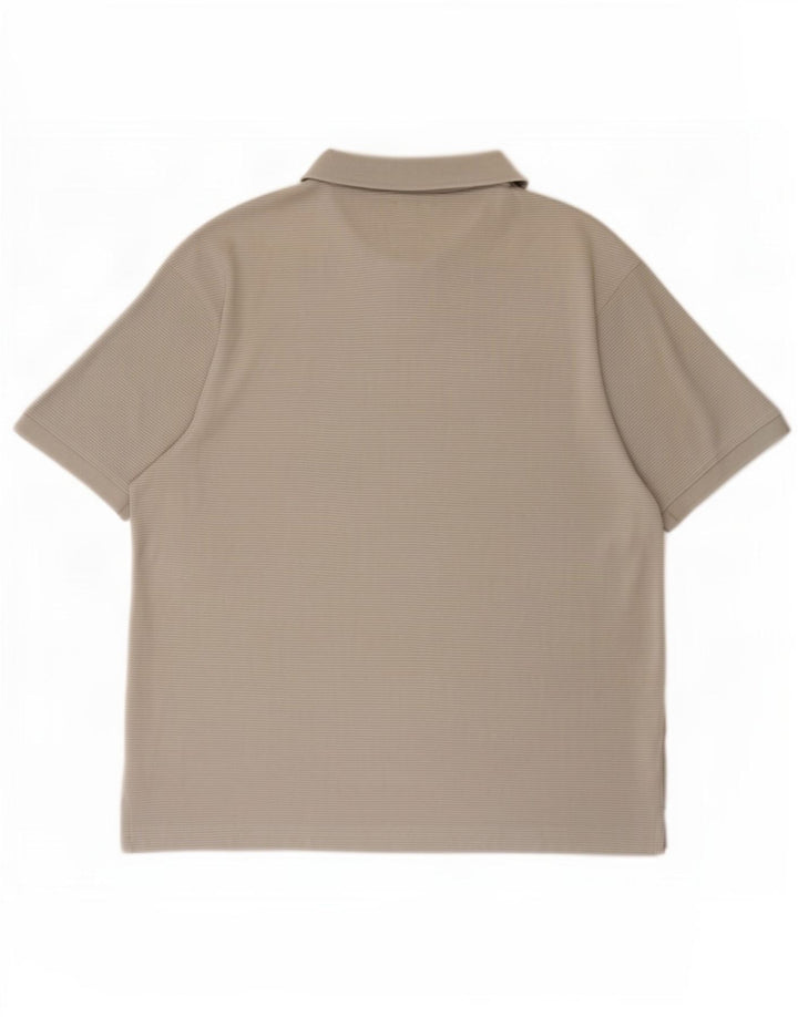 Zara Polo Hombre Algodón Rayas Gris Grande