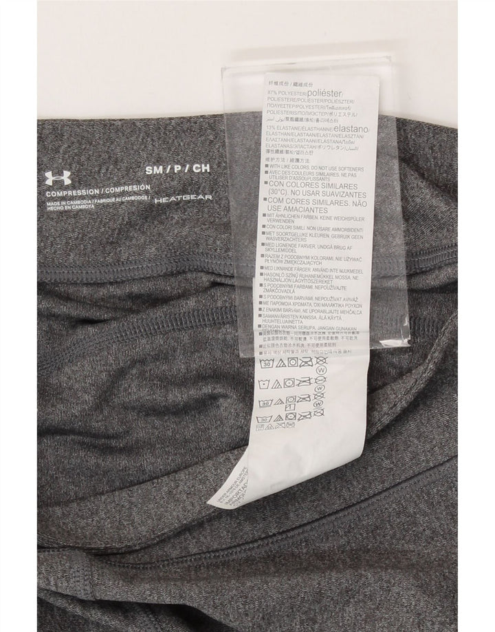Under Armour Leggings Capri Heat Gear para Mujer UK 8 Small Gris Poliéster
