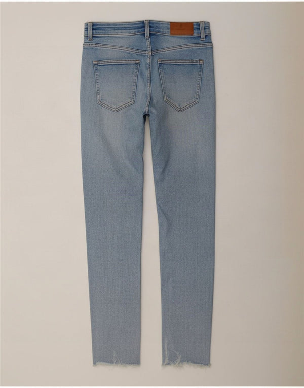 Zara Vaqueros pitillo desgastados para mujer EU 36 XS W26 L27 Azul