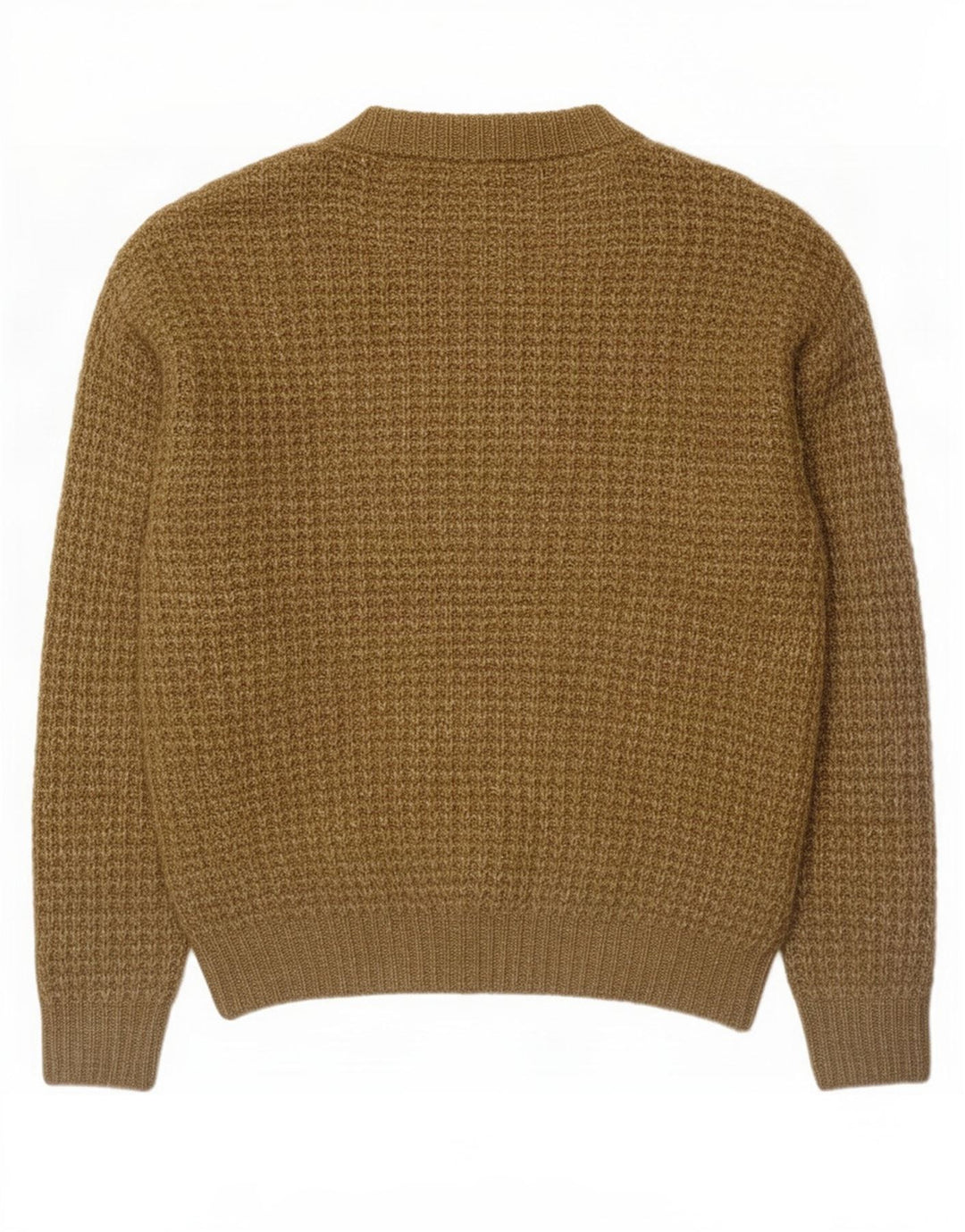 Zara Hombre Jersey De Cuello Redondo Jersey Grande Caqui Moteado Poliéster