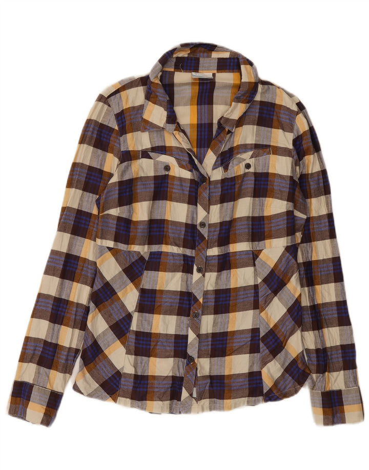 Columbia Camisa de franela para mujer UK 40 Small Multicolor Check Cotton