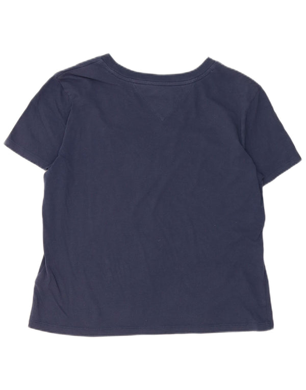 Tommy Hilfiger Camiseta para mujer Top UK 46 Grande Azul marino Algodón