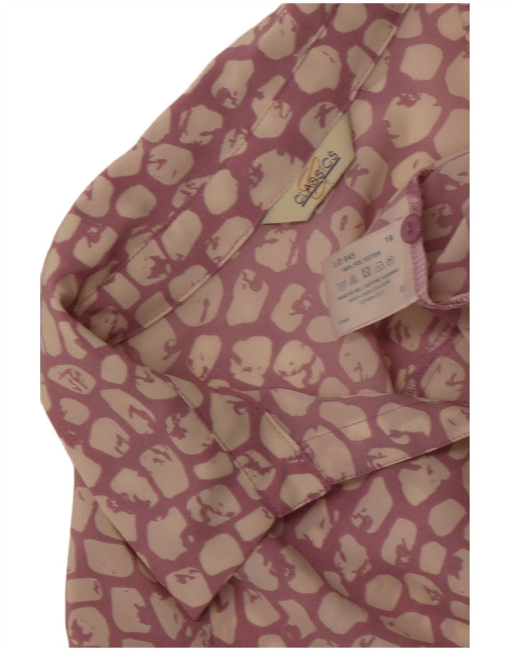 Vestido largo para mujer Classics UK 46 Poliéster con estampado animal morado grande