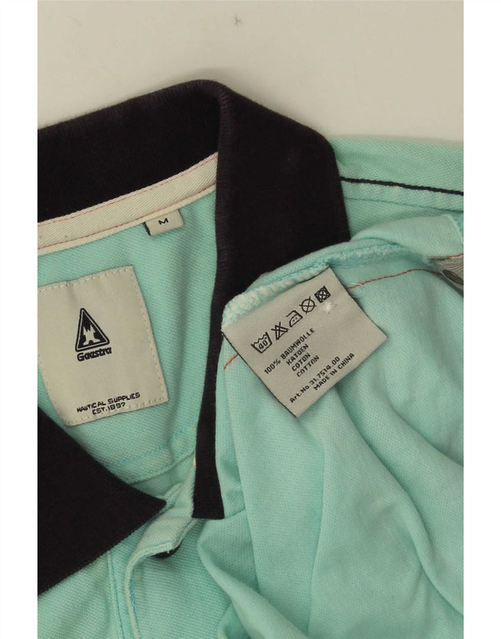 Gaastra Hombre Polo Gráfico De Algodón Color Block Azul Medio