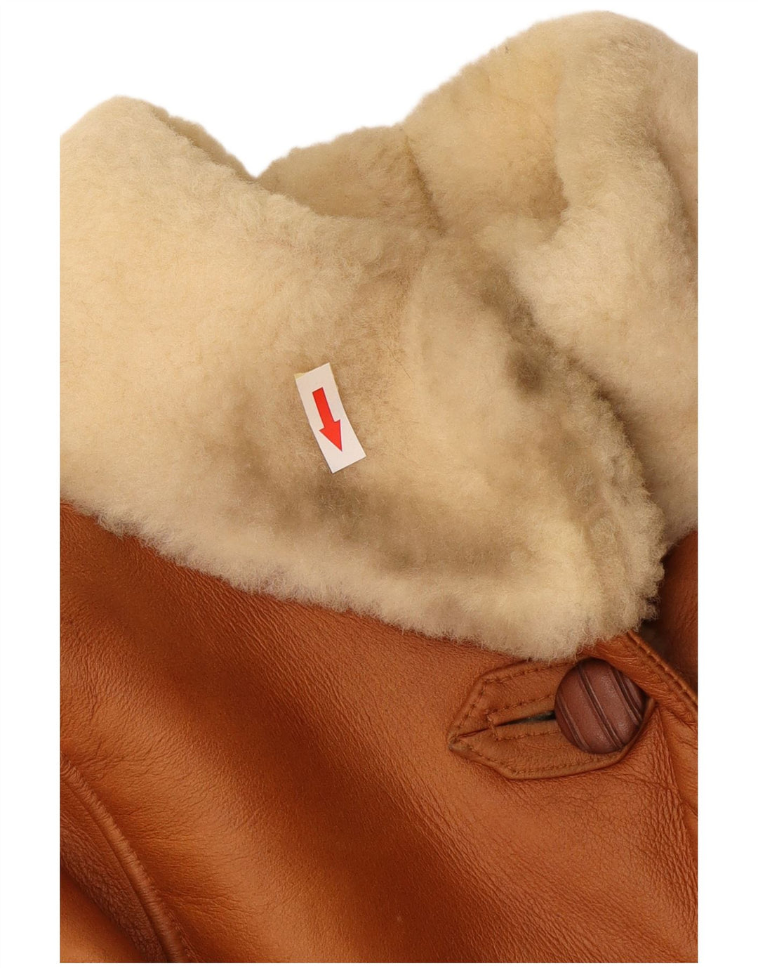 Vintage mujer chaqueta de piel de oveja de gran tamaño IT 44 Marrón Medio