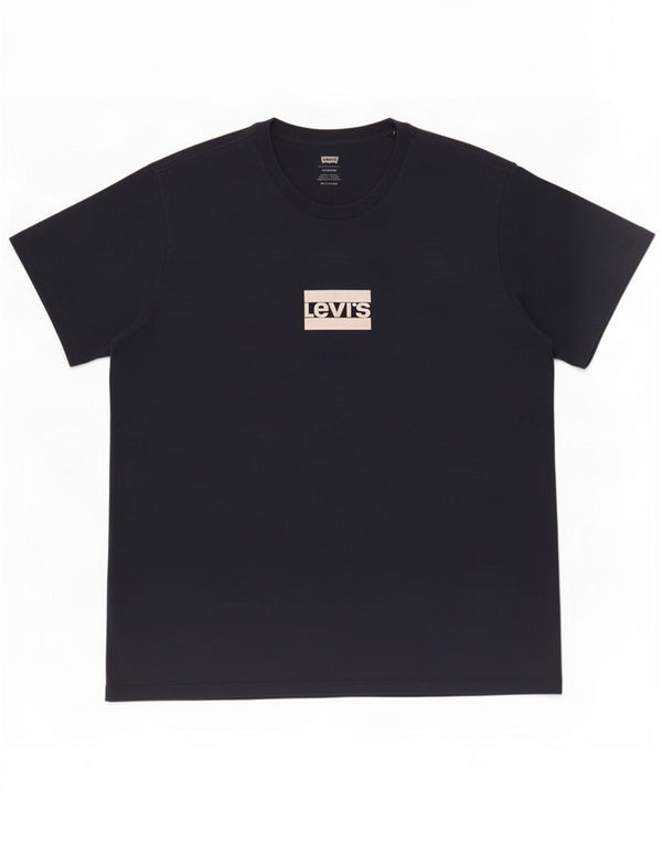 Levi's Camiseta gráfica de ajuste estándar para hombre, talla 2XL, algodón azul marino
