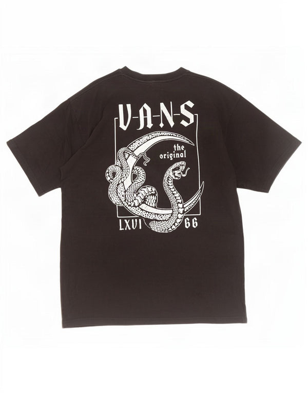Vans Camiseta con gráfico de ajuste clásico para hombre Top mediano de algodón negro