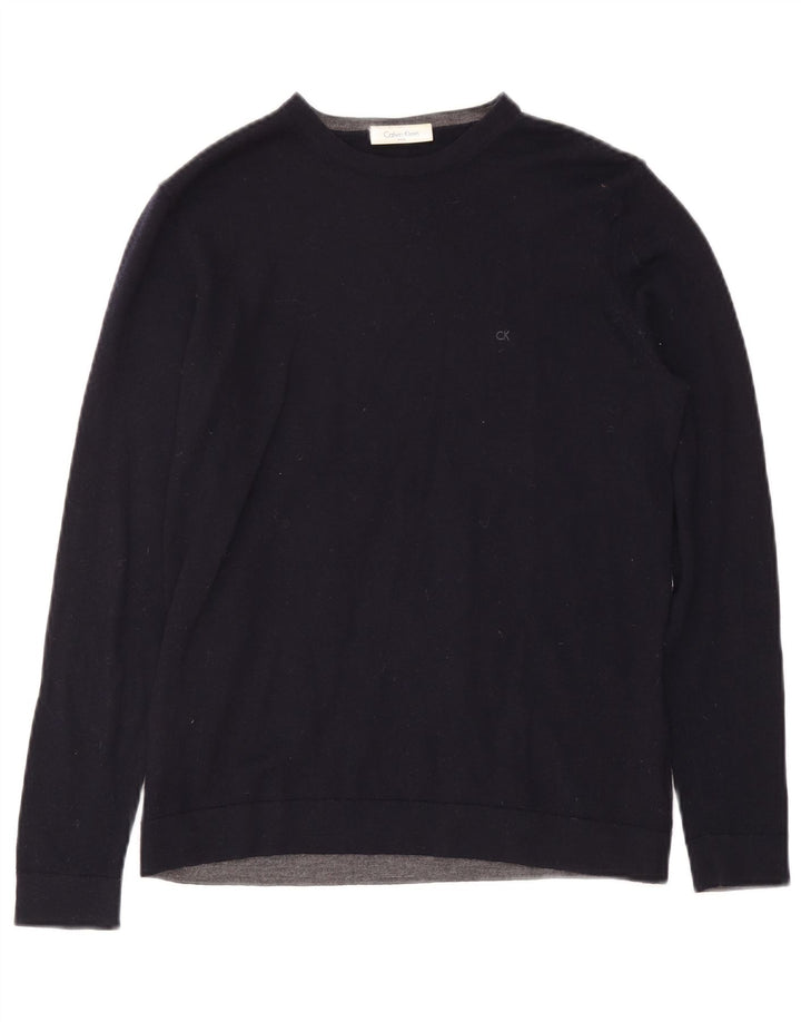 Calvin Klein Hombre Pequeño Lana Azul Marino