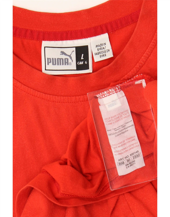 Puma Hombre Gráfico Chaleco Top Grande Algodón Rojo