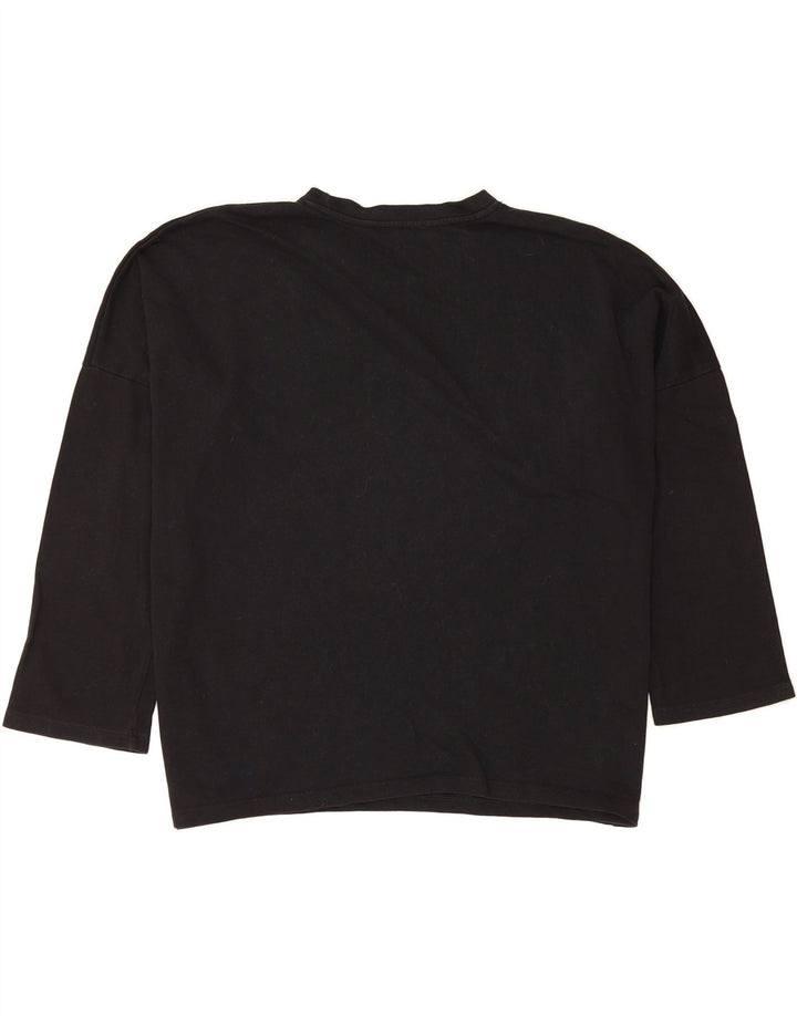 ZARA Womens Oversized Top 3/4 Sleeve UK 14 Medium Black Cotton Vintage Zara and Second-Hand Zara from Messina Hembry 
