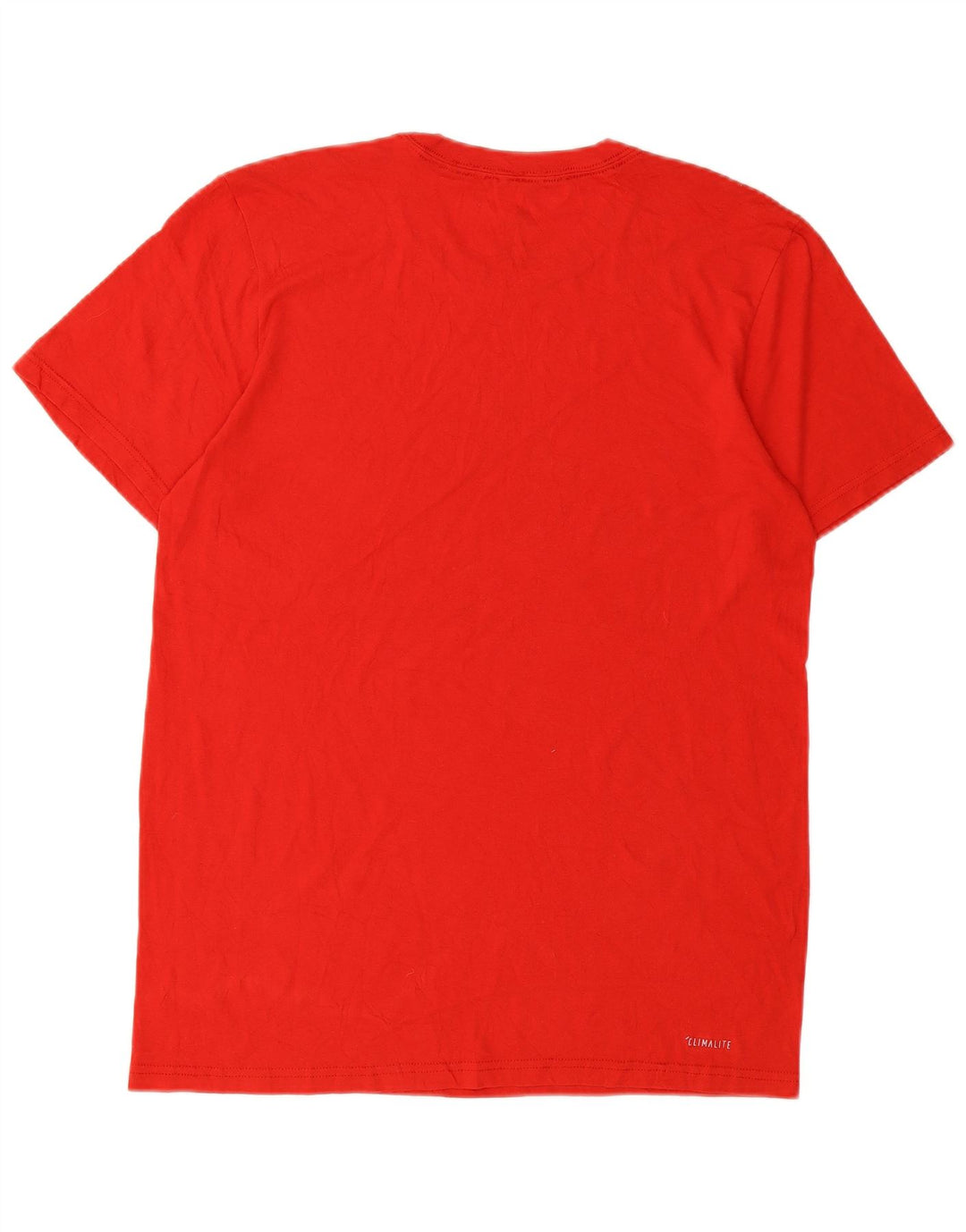 ADIDAS Mens Climalite Graphic T-Shirt Top Medium Red Cotton