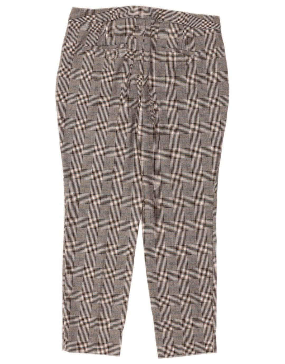 Zara Mujer Pantalón Chino Slim EU 40 Medium W30 L27 Gris Pata De Gallo