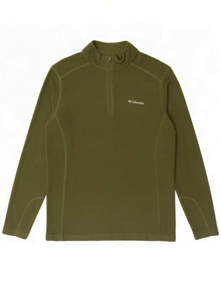 Jersey de forro polar con cremallera y cuello para hombre Columbia Poliéster verde medio
