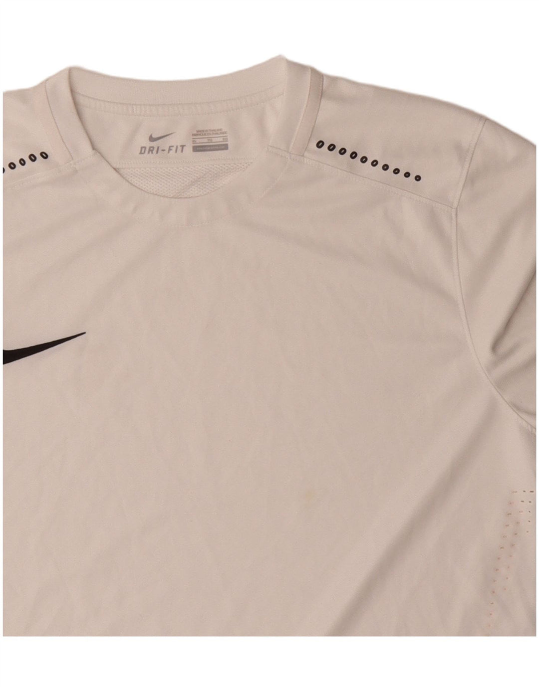 NIKE Camiseta Dri Fit para Hombre Top XL Blanco Colorblock Poliéster