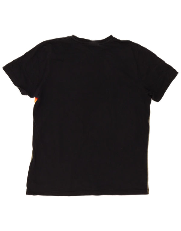 Ellesse Hombre Camiseta gráfica Top Medium Khaki Colorblock Cotton