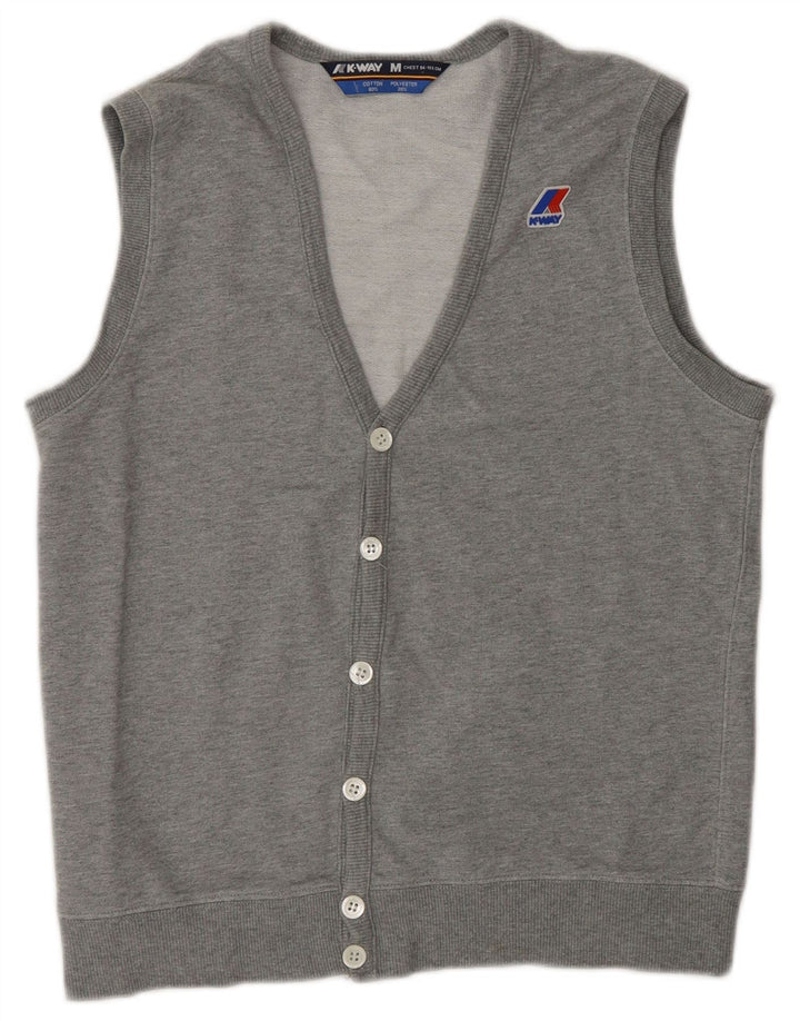 K-Way Chaqueta de chándal sin mangas para niños 12-13 años Algodón gris medio